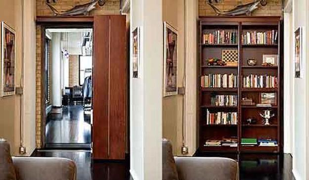 Space Saving Interior Doors with Shelves Offering 