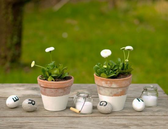 easter ideas in black and white colors, spring holiday table centerpieces