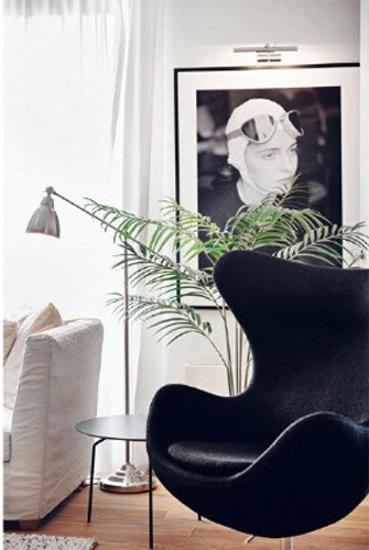 modern interiors, black and white rooms