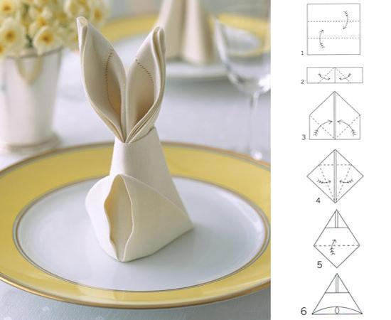 The Art of Folding Napkins for Easter Decorating, Creative ...