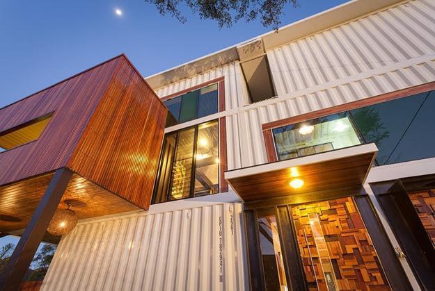 cargo container house design with graffiti artworks for wall decoration