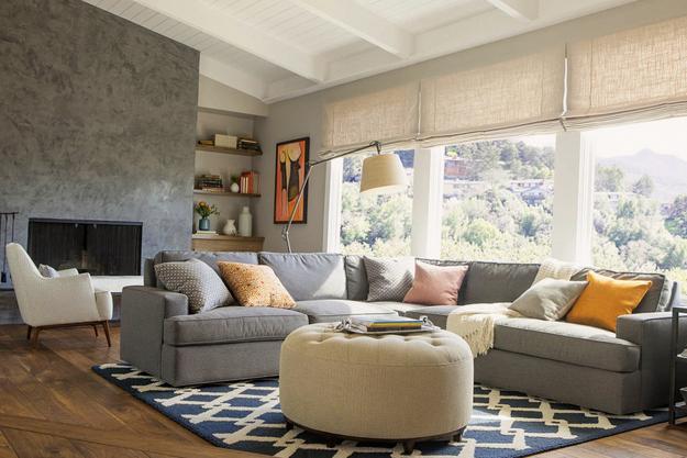 modern window treatments for living room design and decorating