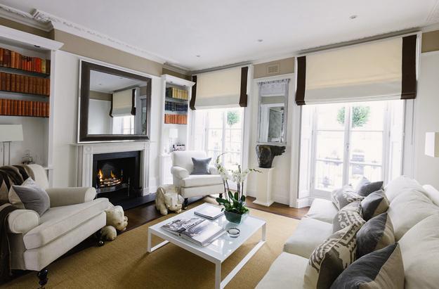 modern window treatments for living room design and decorating