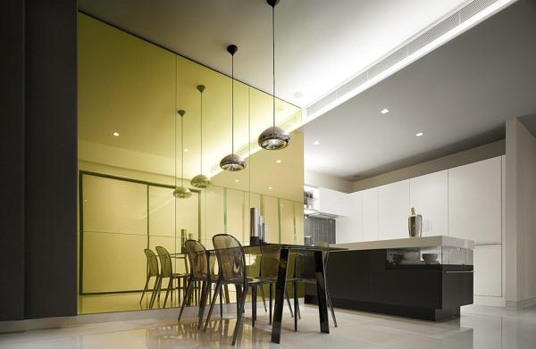 modern kitchen interiors with black furniture