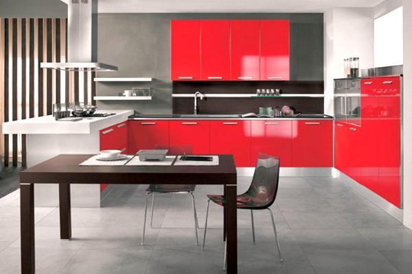 75 Plus 25 Contemporary Kitchen Design Ideas, Red Kitchen Cabinets and