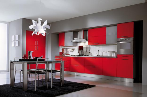 75 Plus 25 Contemporary Kitchen Design Ideas, Red Kitchen Cabinets and