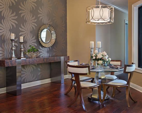 Dining Room Design And Decorating With Modern Wallpaper