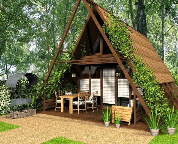 Cute Small  House  Designs  with Gable  Roofs  and Triangular A 