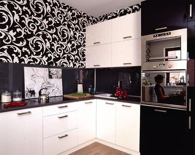  White  Kitchen  Cabinets and Modern Wallpaper  Ideas for 