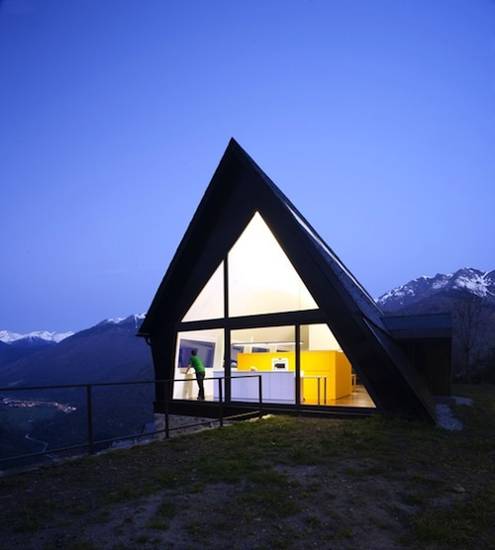 modern house designs with triangular elements
