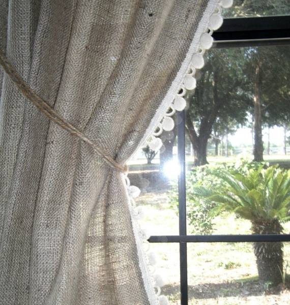 burlap room furniture and decor accessories