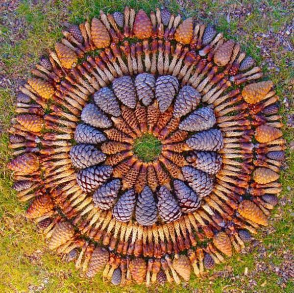 yard art and decorations made with natural materials