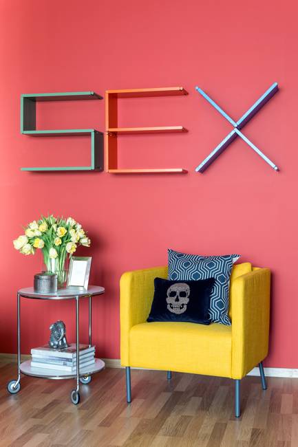 Bright Room Colors And Provocative Interior Design And