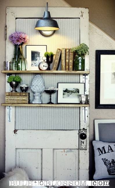 25 Ways to Reuse and Recycle Wood Doors for Shelving Units ...