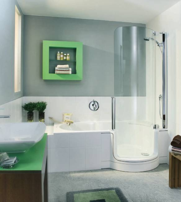 modern bathtubs, showers and combinations