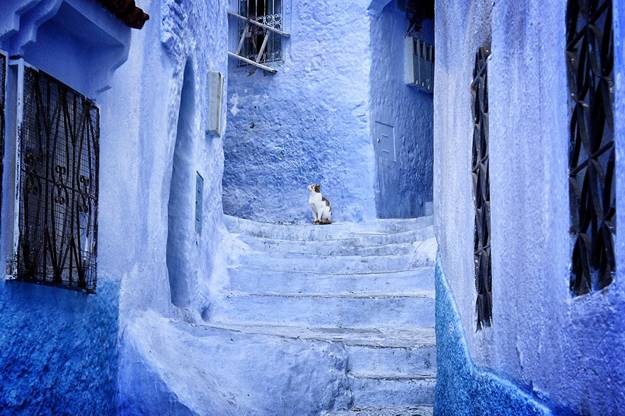 Incredible Blue Color Inspirations from Chefchaouen, Moroccan