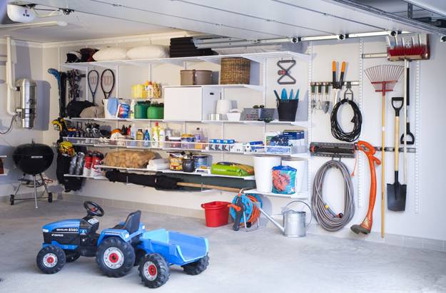 storage shelves and shelving systems for garage