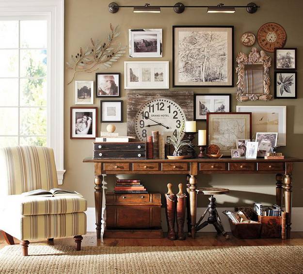 Modern Interior Design with Vintage Furniture and Decor Accessories in