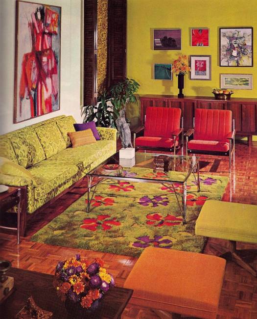 Modern Interior  Design with Vintage  Furniture and Decor 