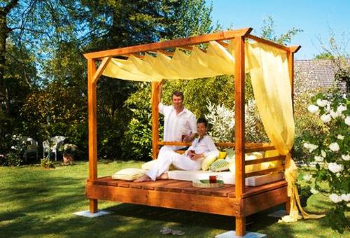 Wooden clearance outdoor bed