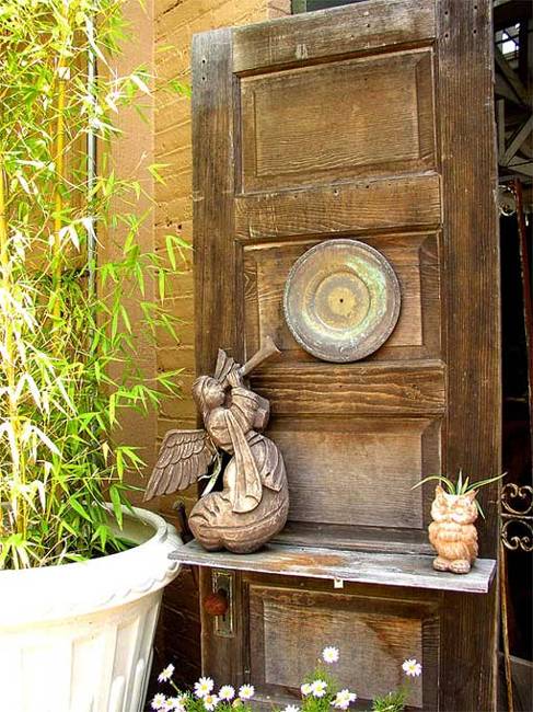 Recycling Old Wood Doors and Windows for Outdoor Home Decorating