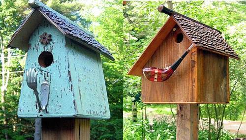 Recycling Salvaged Wood for Birdhouses, 25 Recycled Crafts ...