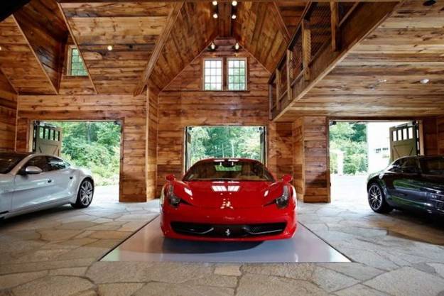 detached garage design with loft and high ceiling