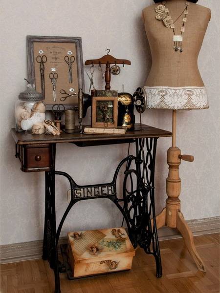 vintage furniture recycling old sewing machines