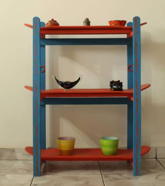 recycled crafts and handmade furniture design with old skateboards