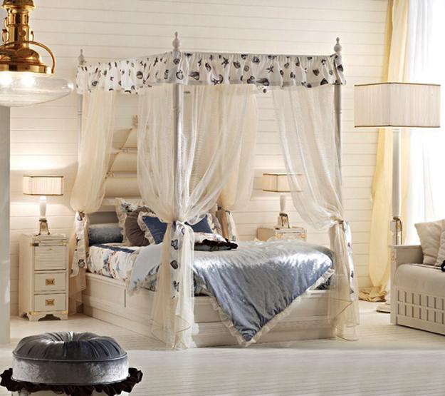 kids furniture, canopy beds for children bedroom decorating