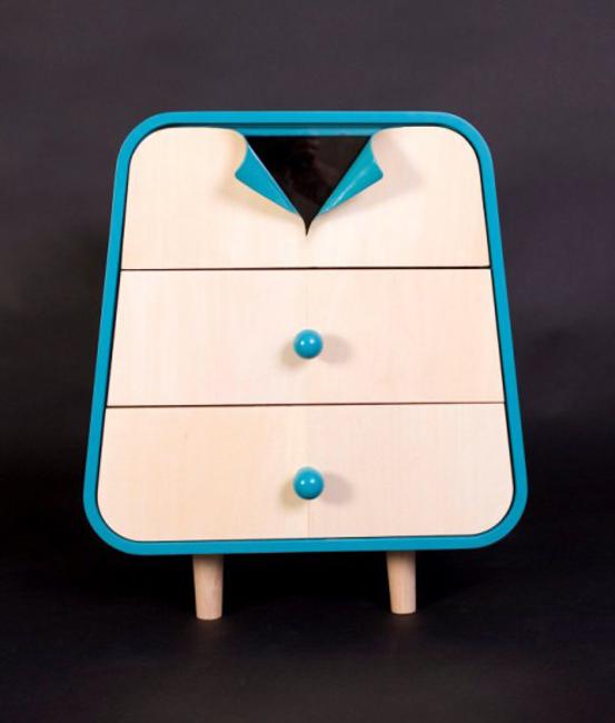 unique furniture for storage with unbuttoned button detail