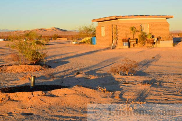 eco friendly home made with sand bags