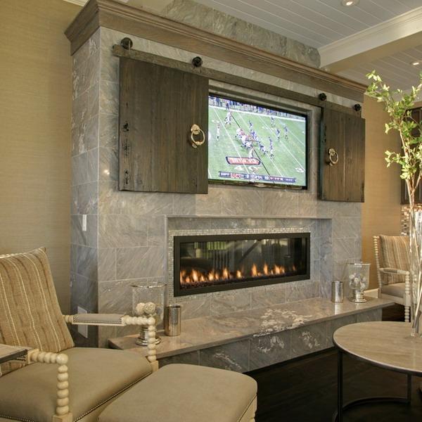 22 Modern Ideas to Hide TVs behind Hinged or Sliding Doors