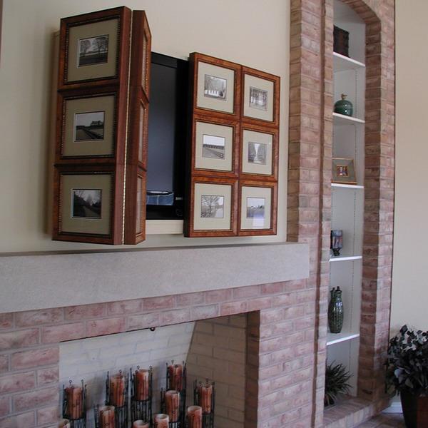 22 Modern Ideas to Hide TVs behind Hinged or Sliding Doors
