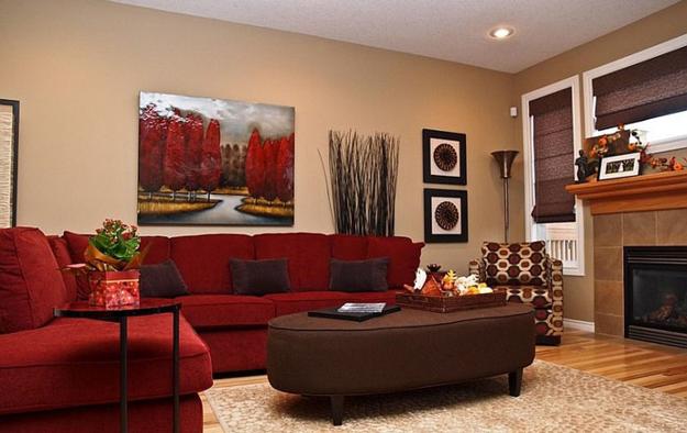 Modern Living Room Designs in Rich and Energetic Red Colors Modern Living Room Designs in Rich and Energetic Red Colors