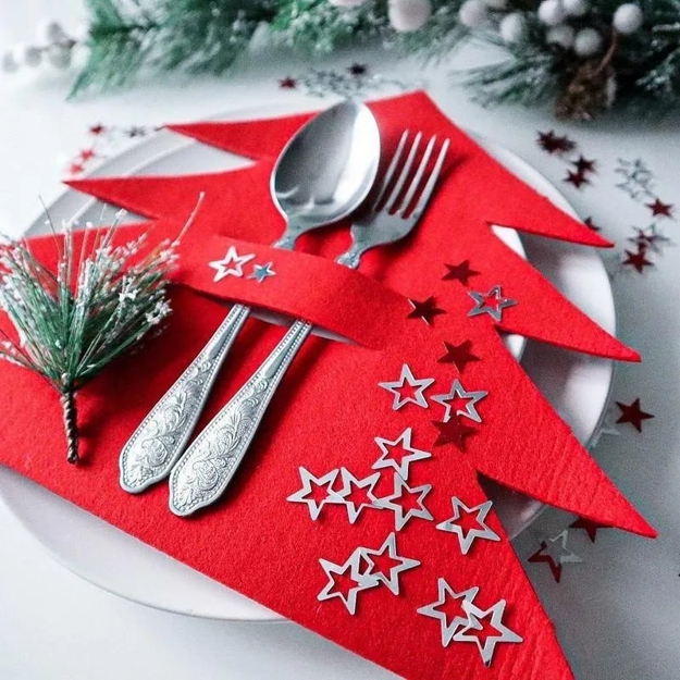 table decorations red christmas tree centerpiece