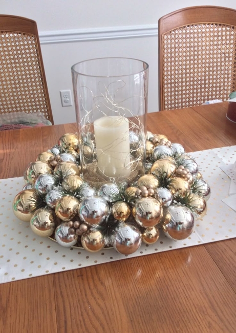 winter holiday decor candle centerpiece ideas