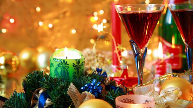 New Years Eve Party Table Decoration with Colorful Drinks and Sparkling ...