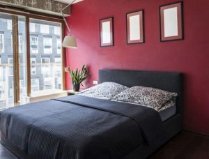 Marsala Wine Bedroom Colors, Modern Bedroom Decorating with Dark Red Color