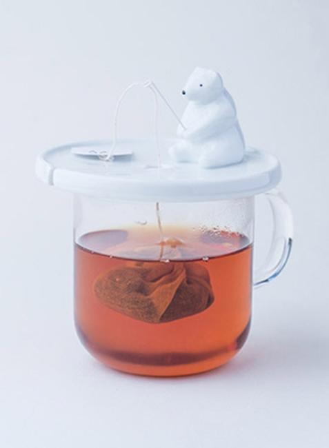 polar bear tea bag holder, kitchen accessories and unique gift ideas