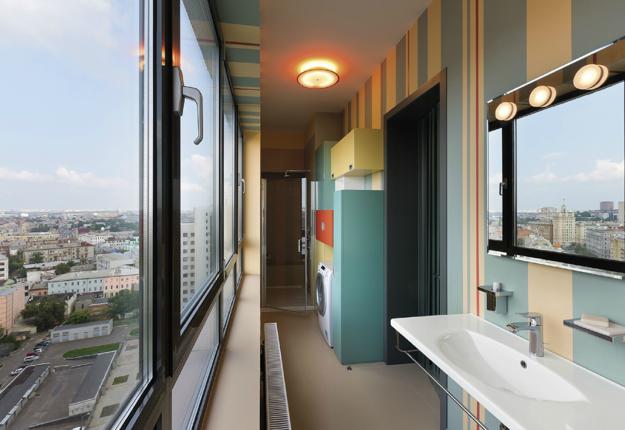 balcony bathroom and laundry room design