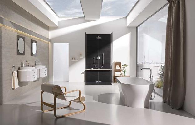 contemporary bathroom fixtures and furniture by grohe