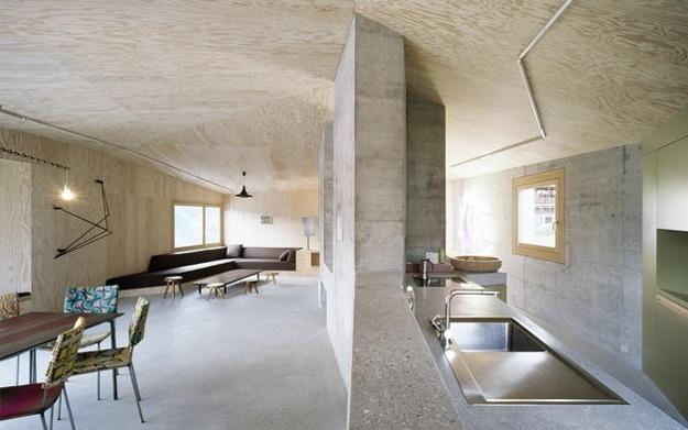 modern interiors with unique ceiling decor