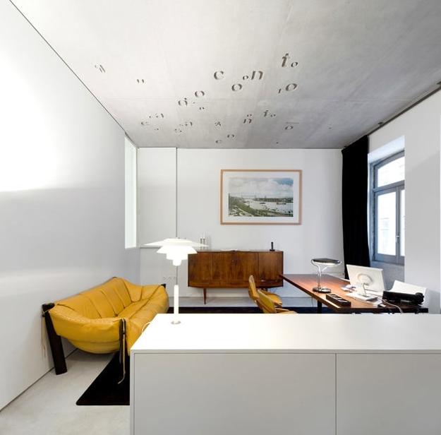 modern interiors with unique ceiling decor