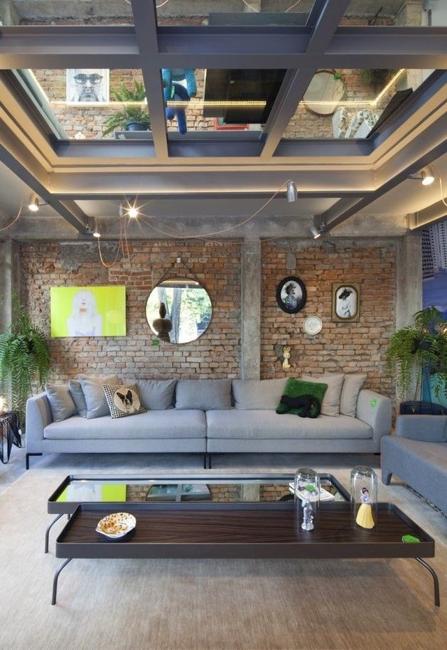modern interiors with unique ceiling decor
