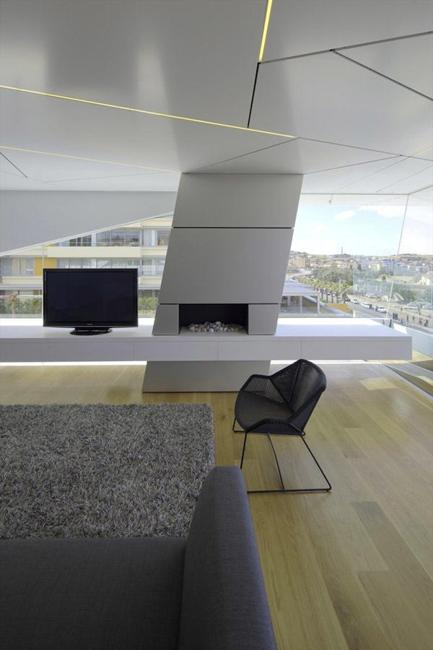 modern interiors with unique ceiling decor
