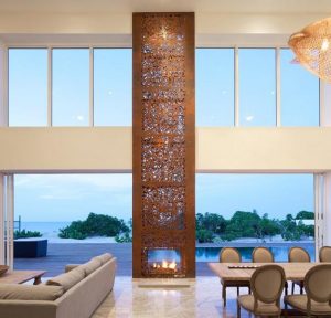 Modern Interior Design with Laser Cut Screen and Beautiful Views of ...