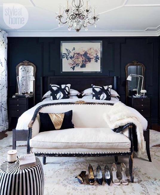 elegant black and white bedroom design inspiration - historyofdhaniazin95