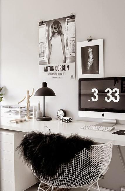 Black And White Decorating Ideas For Home Office Designs