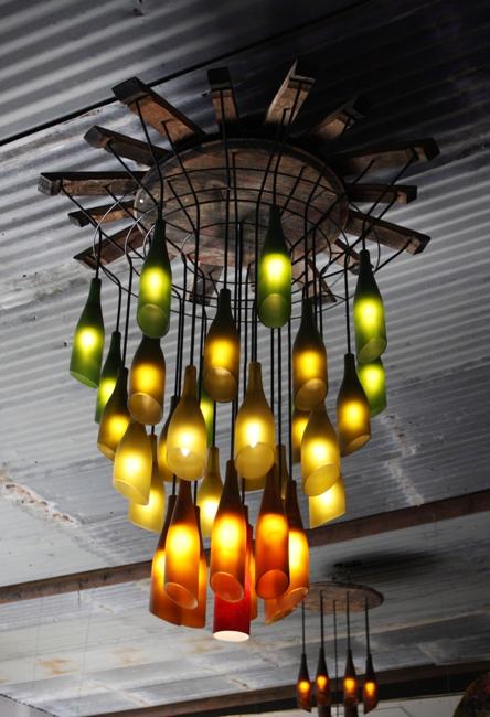 craft ideas for modern furniture, lighting fixtures, lanterns and home decorations recycling glass bottles